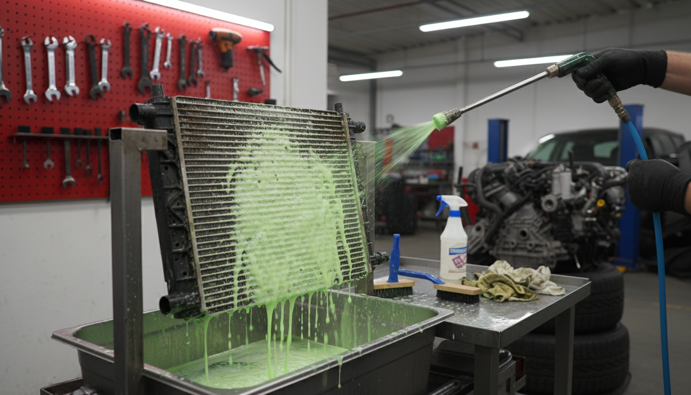Очистка радиатора автомобиля