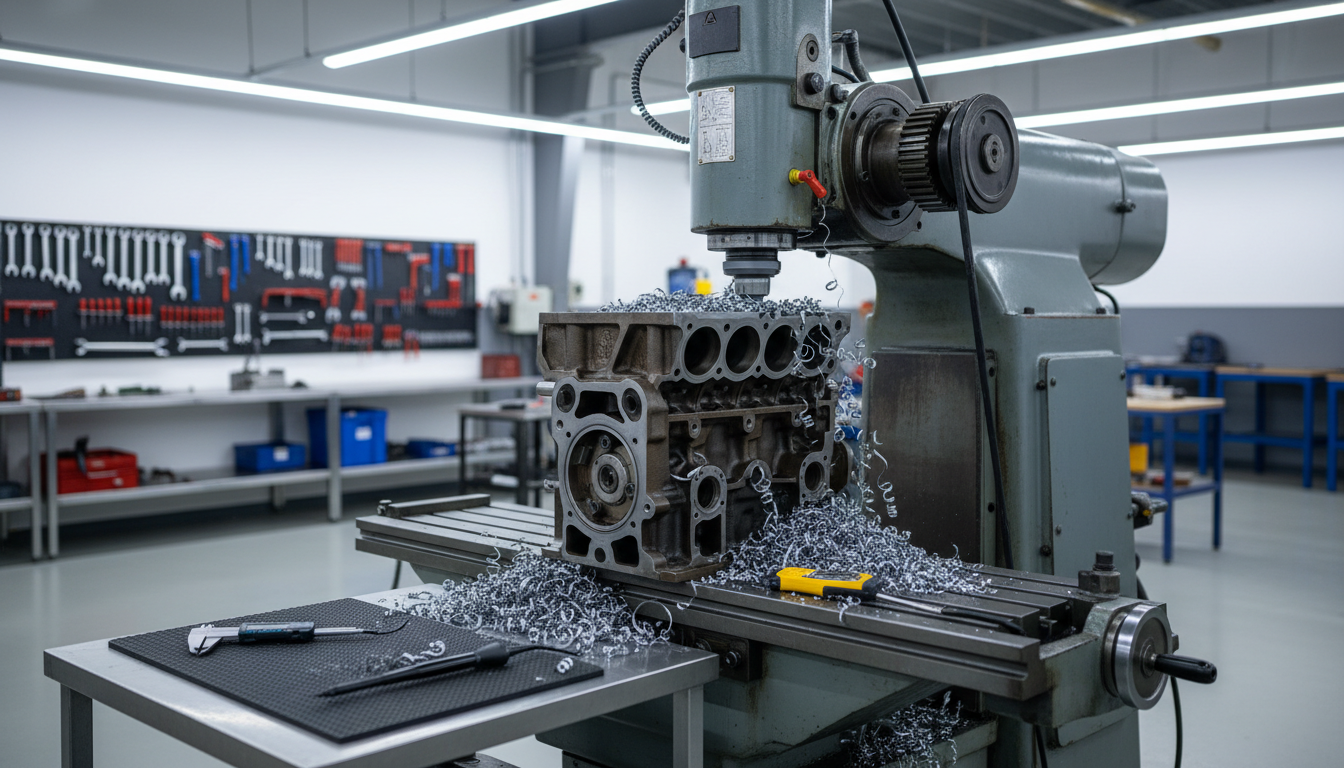 Проточка блока цилиндров