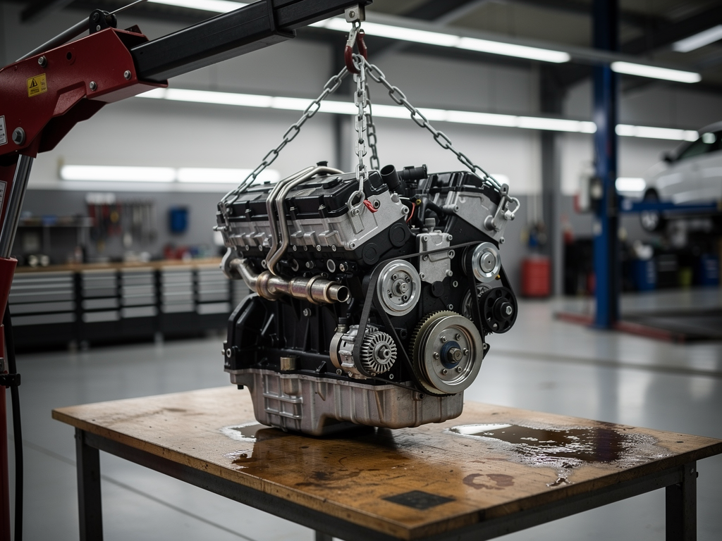 Снятие двигателя Chevrolet Lacetti