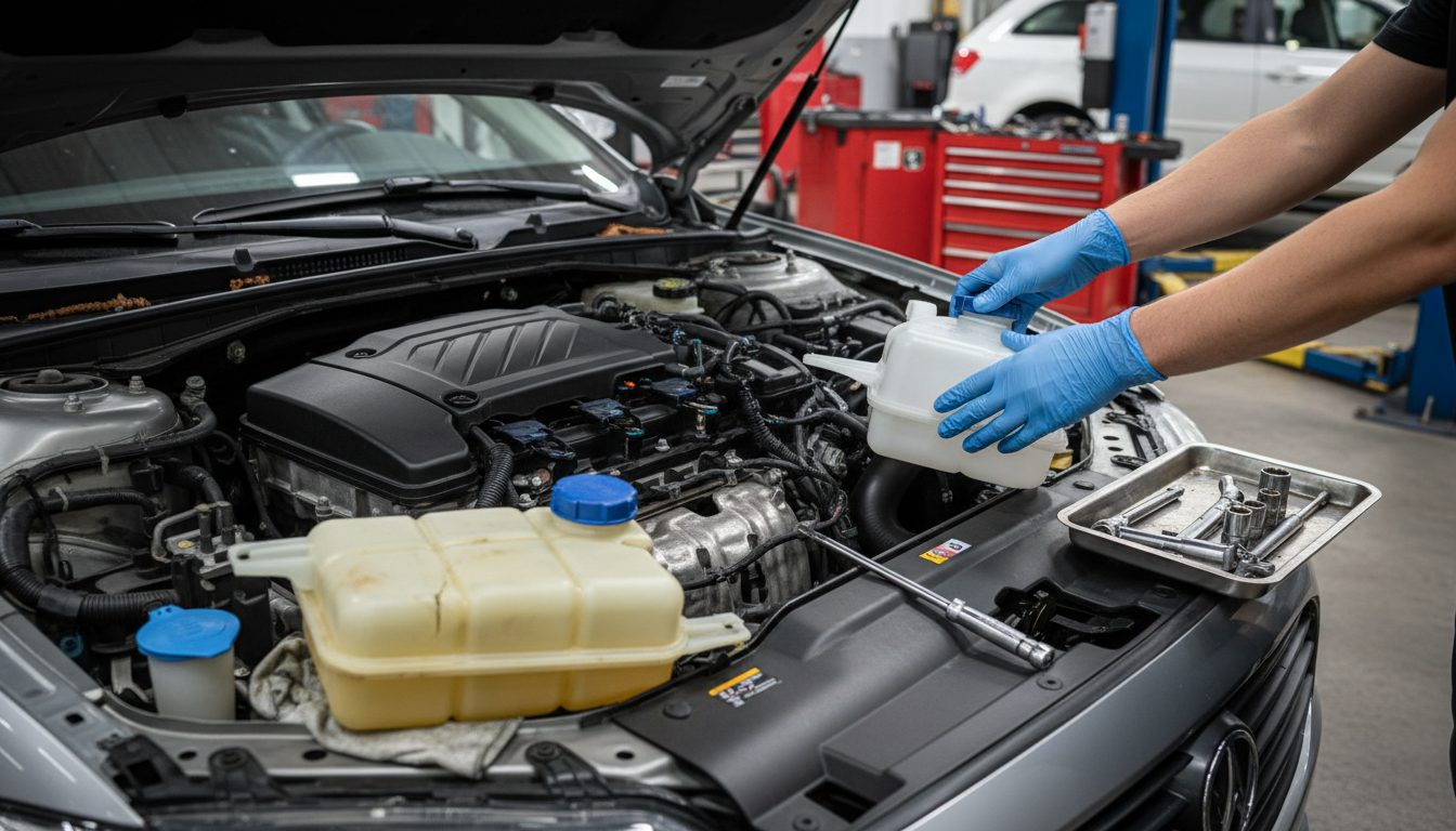 Замена расширительного бачка системы охлаждения