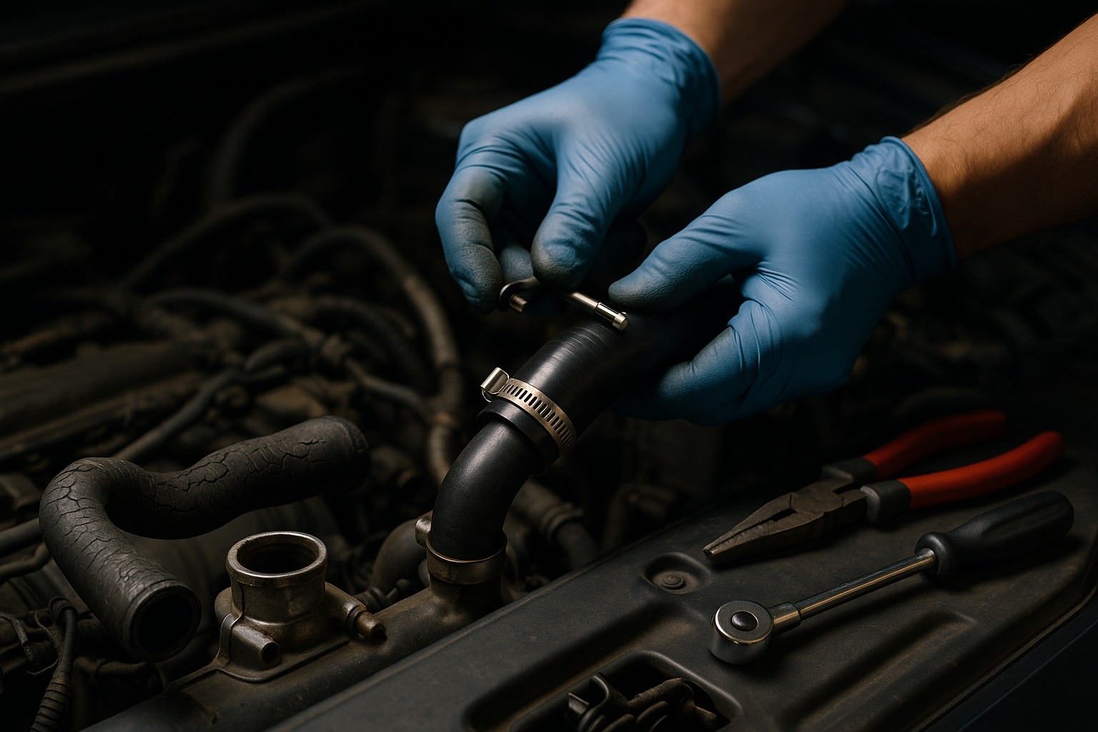 Замена патрубка системы охлаждения