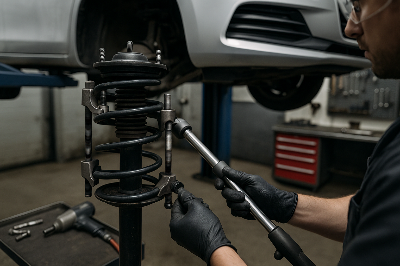 Замена передних пружин