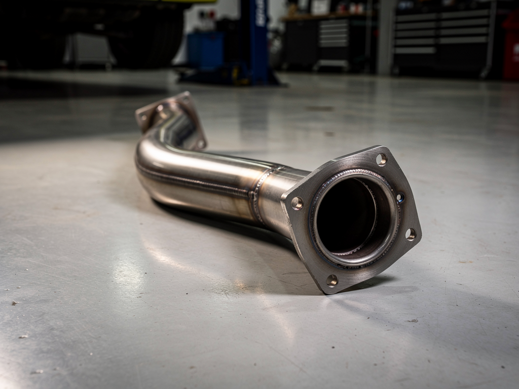 Замена приёмной трубы глушителя