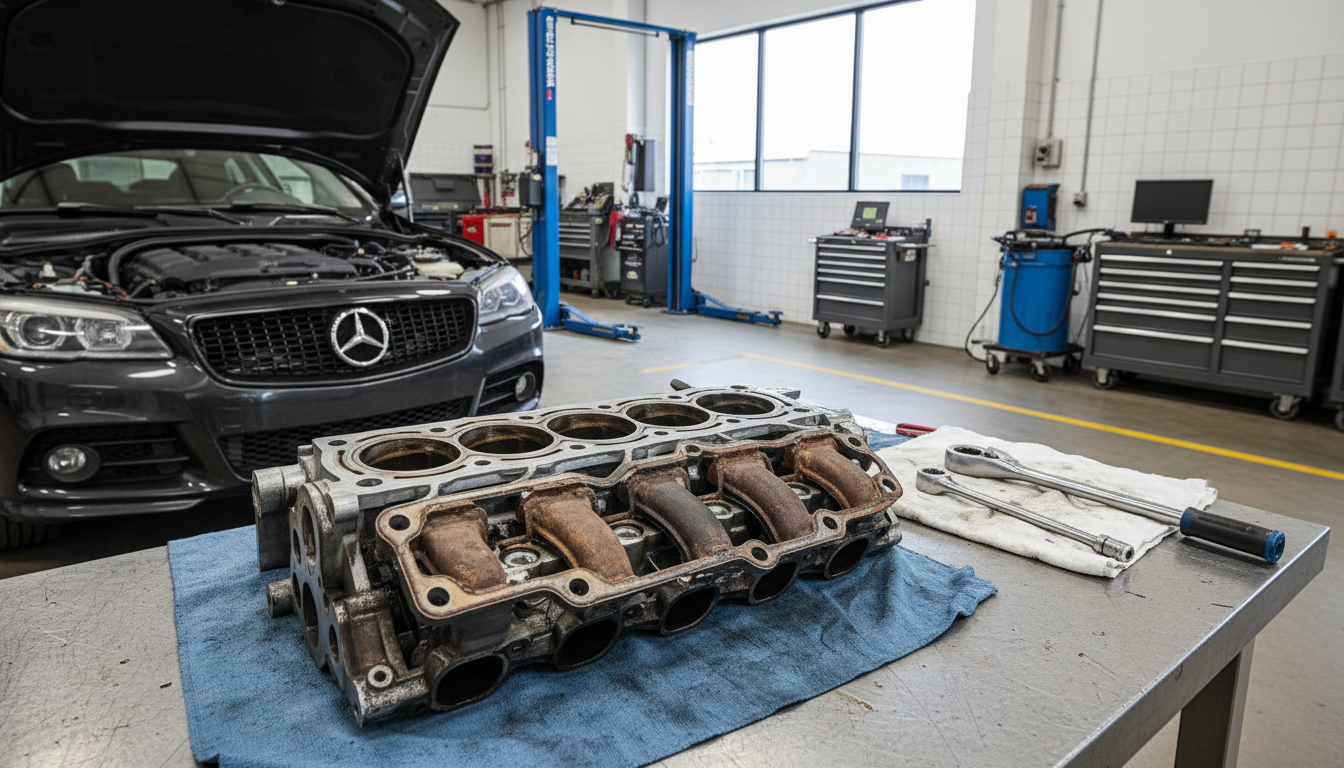 Замена прокладки выпускного коллектора