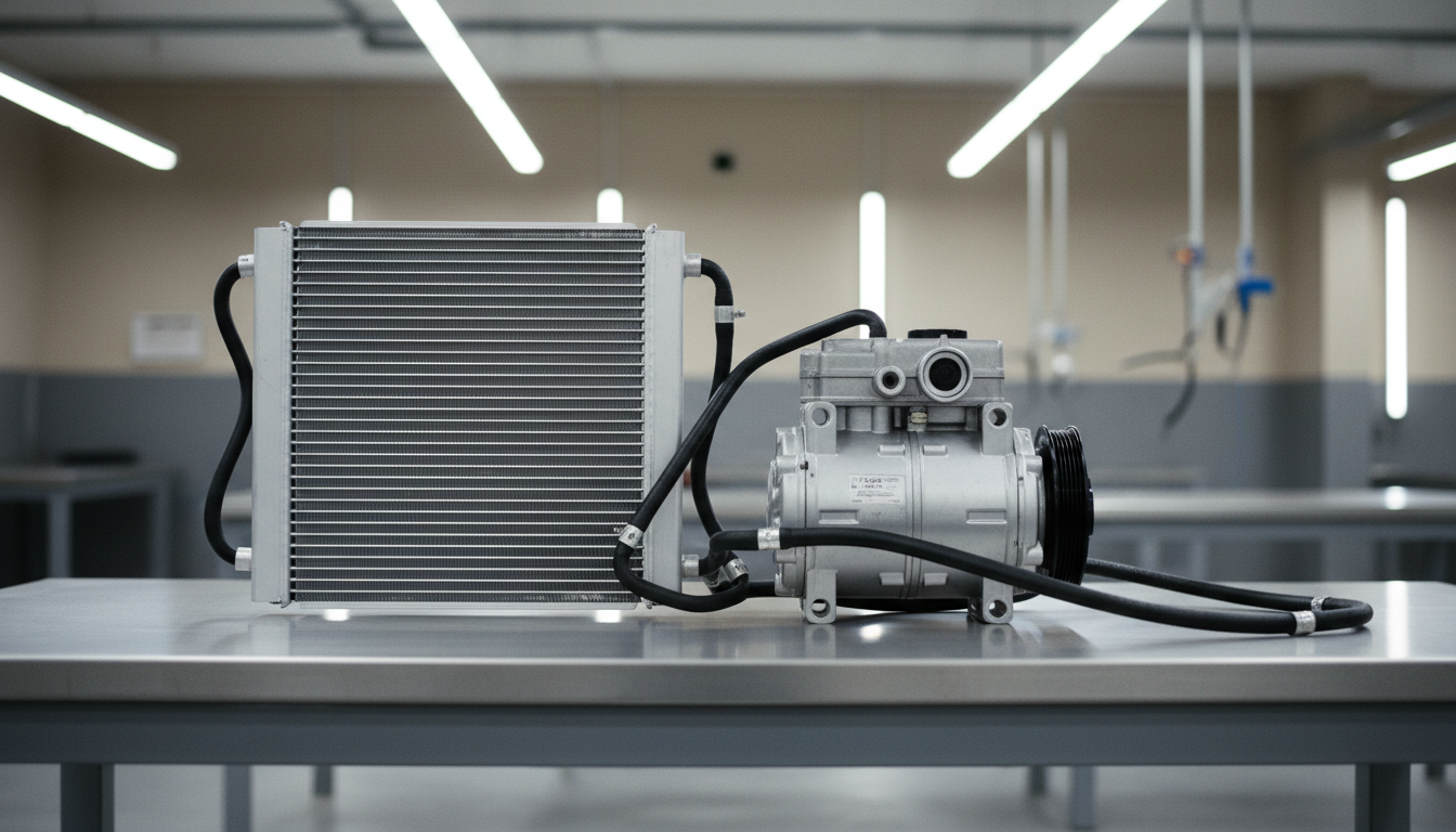 Замена радиатора кондиционера автомобиля