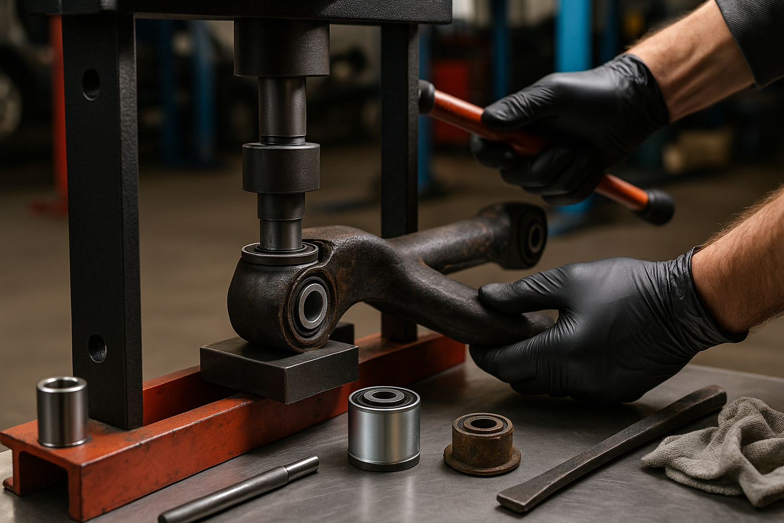 Замена сайлентблоков балки